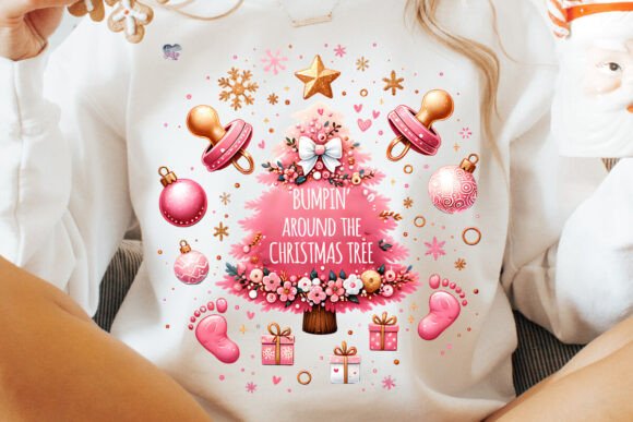 Christmas Gender Reveal Girl Png: Festive Design Asset