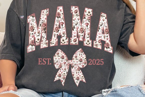 Coquette Valentine Mama Est Varsity PNG: Your Instant Design Gem