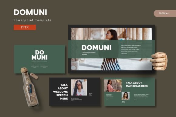 Domuni PowerPoint Template: A Modern Design Asset for Confident Presentations