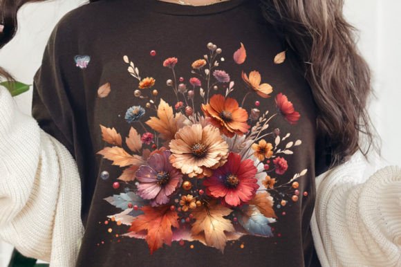 Embrace Autumn's Charm with Cottagecore Fall Flowers PNG Autumn