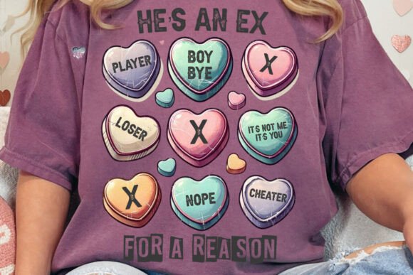 Ex Breakup Conversation Hearts PNG: Creative Design Asset