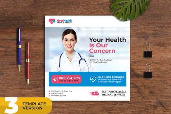 Medical Healthcare Social Media Banner Template
