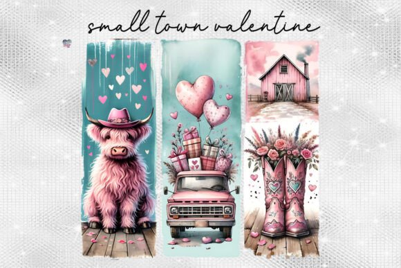 Western Small Town Valentine PNG Farm: A Creative Design Asset