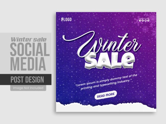 Winter Sale New Year Instagram Post: Design Template Guide